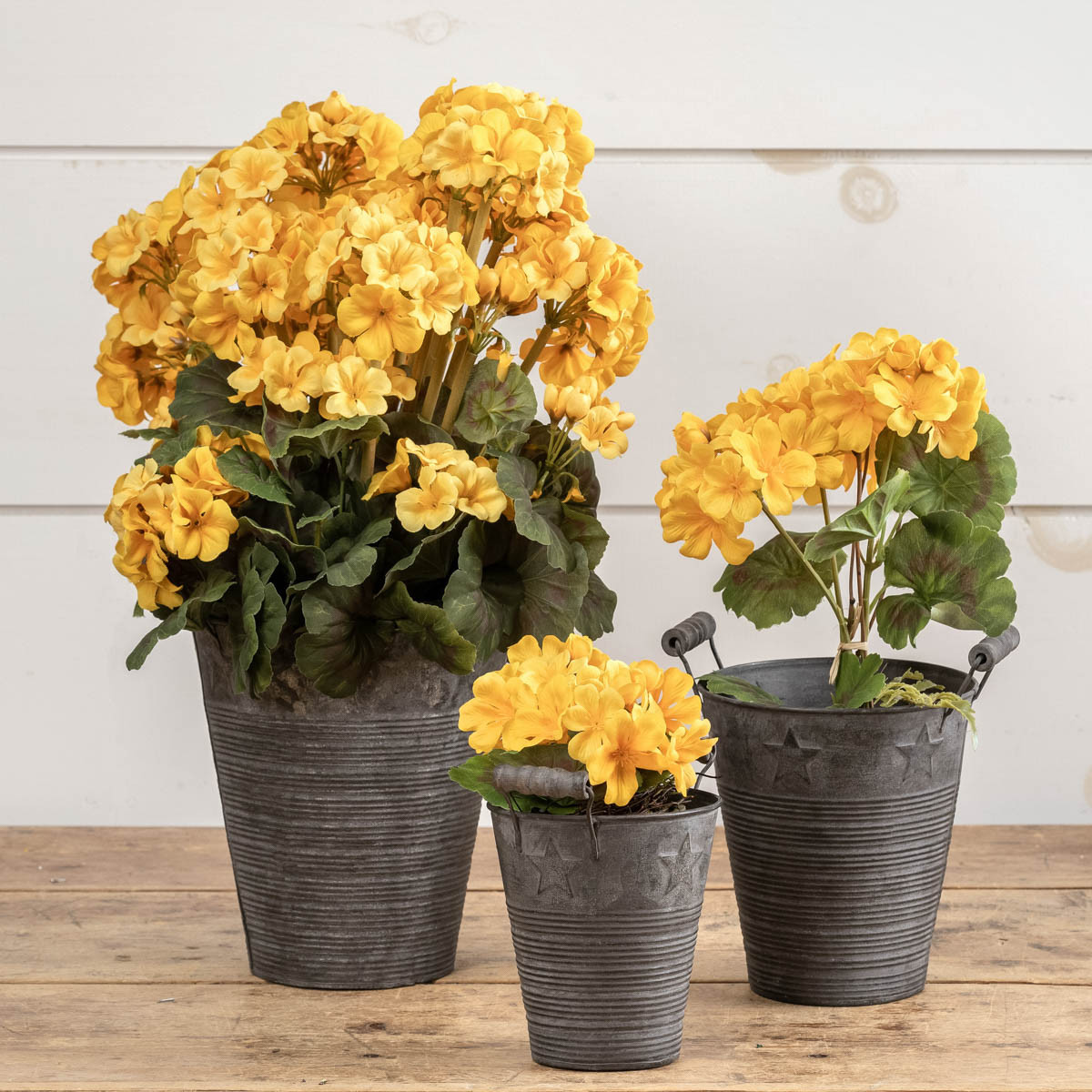 Star Pails with Two Handles, Set of 3