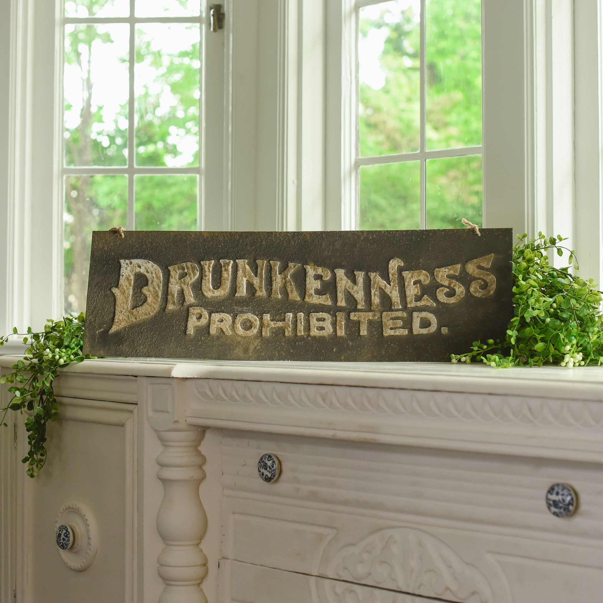 Drunkenness Prohibited Sign