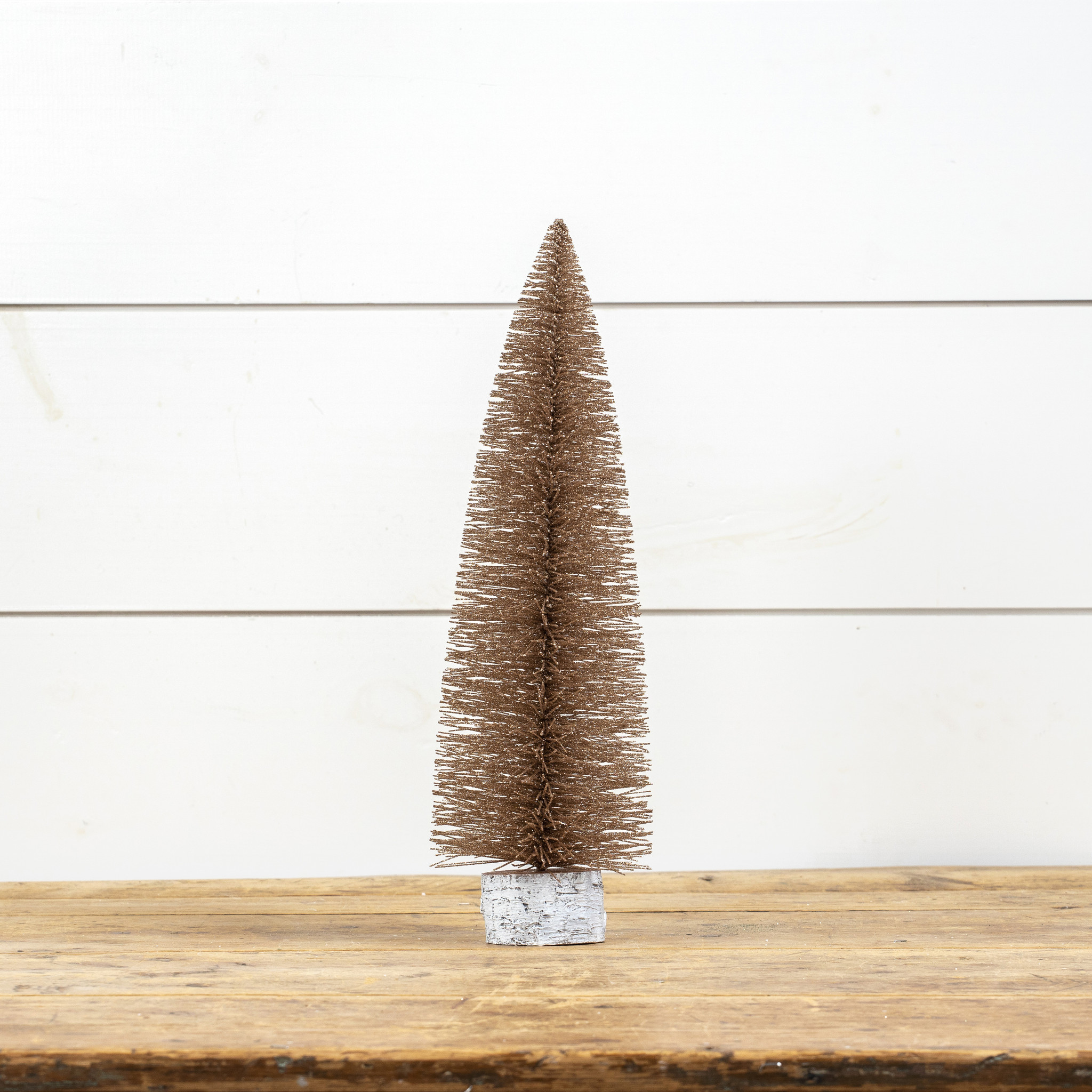 Rose Gold Glittered Bottlebrush Tree, 18", photo 3 of 4