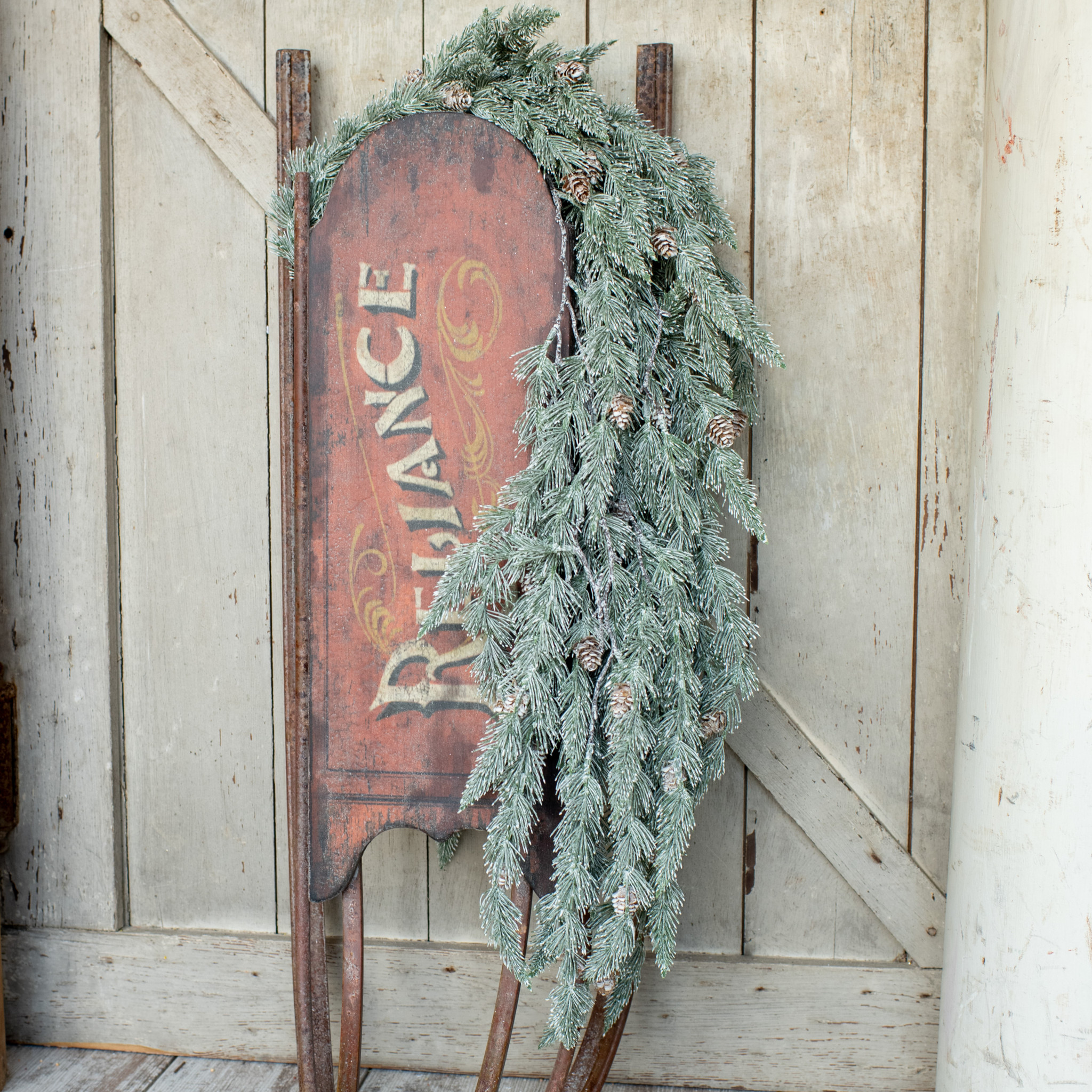 Draping White Angel Pine Spray, 54", photo 2 of 3