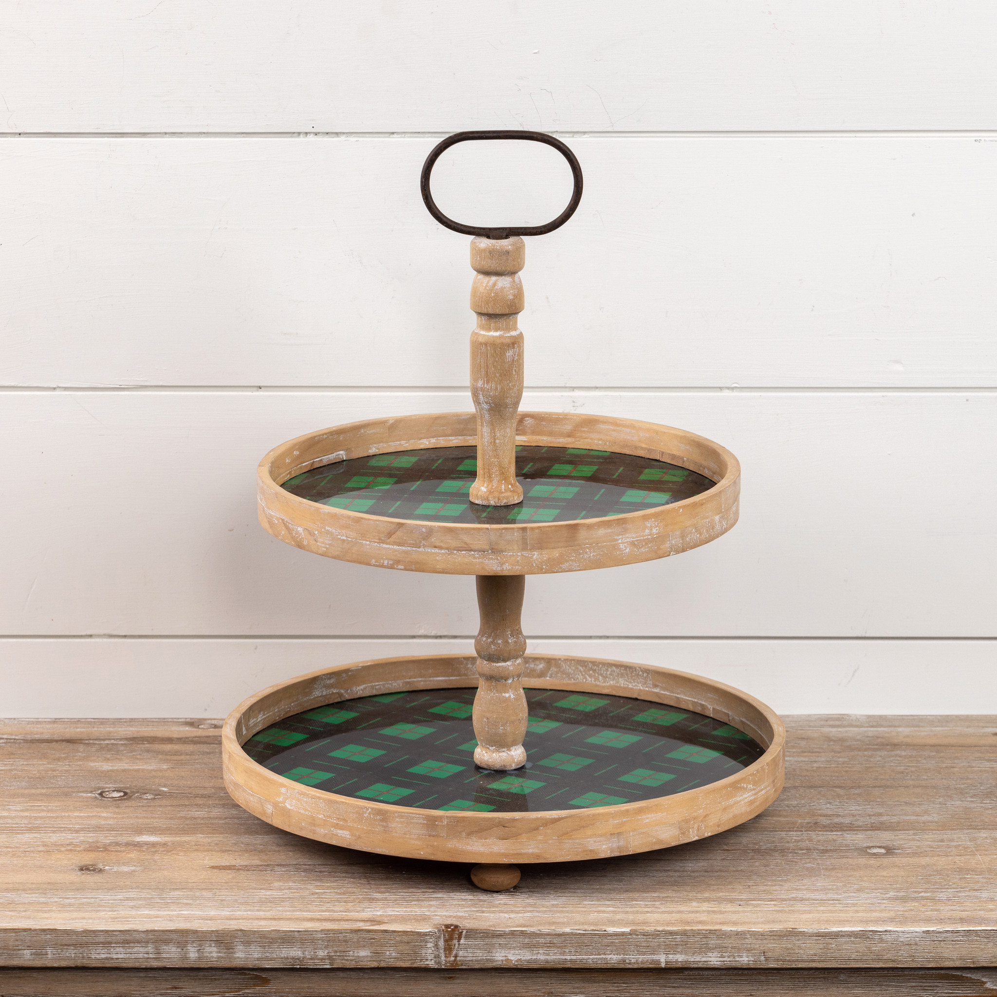 Green Stewart 2-Tiered Tray, photo 3 of 3