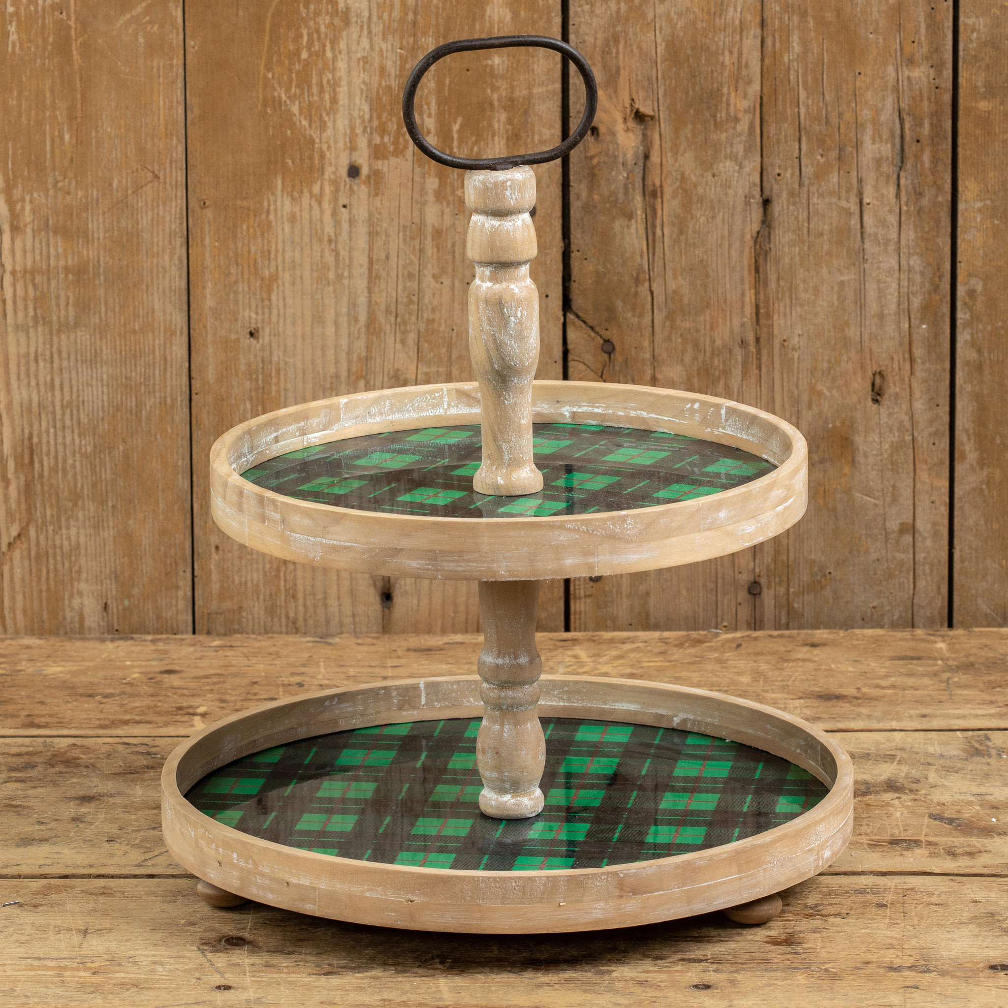 Green Stewart 2-Tiered Tray, photo 2 of 3