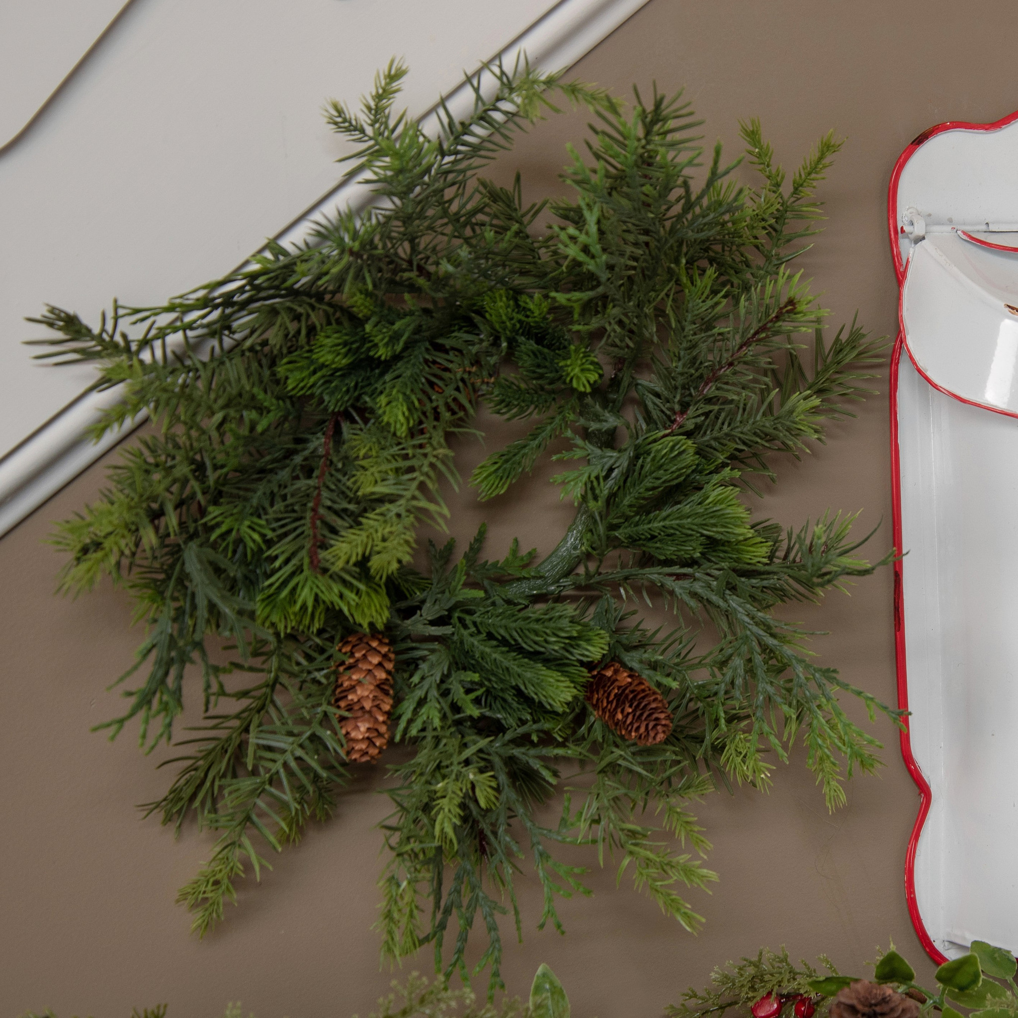 Mixed Pine Wreath with Pinecones, 15", photo 3 of 5