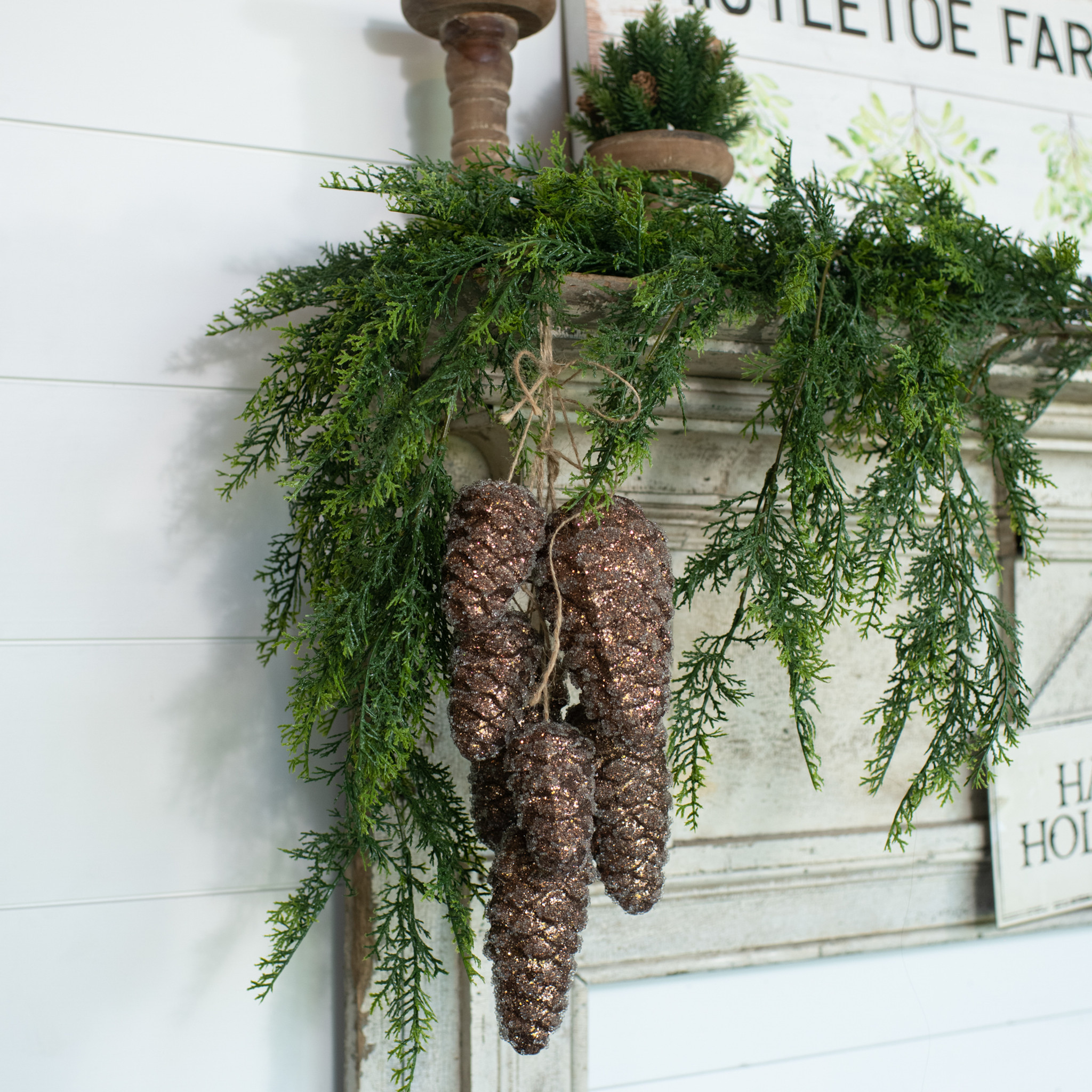 Brown Hanging Pinecones, 20", photo 5 of 5