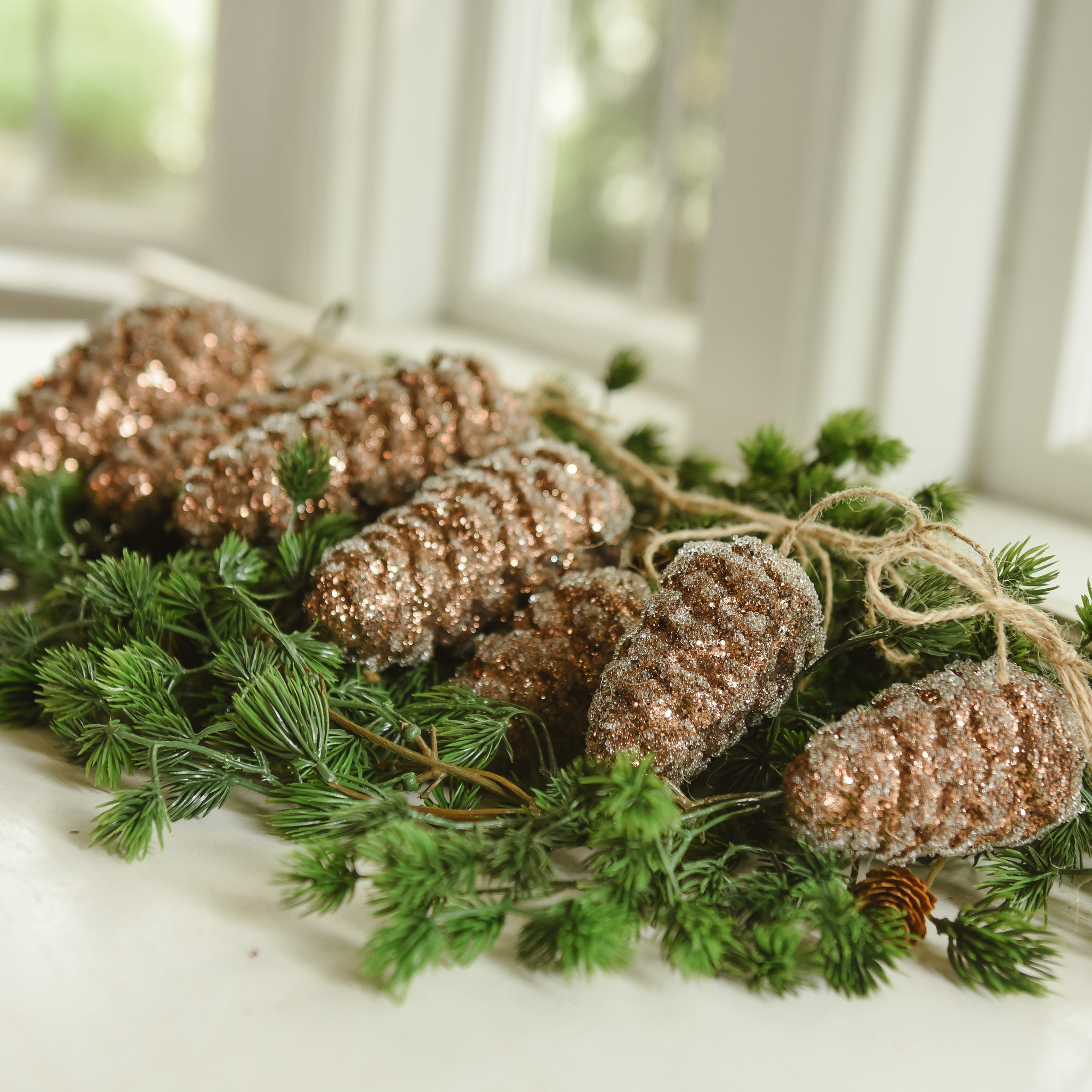 Brown Hanging Pinecones, 20", photo 4 of 5