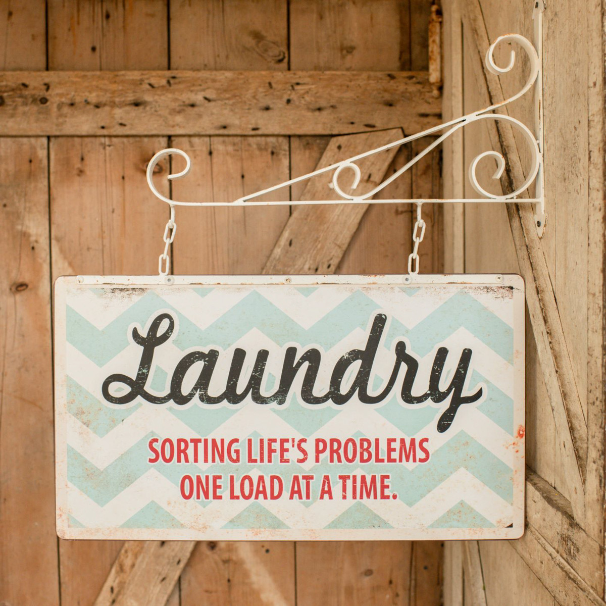 Laundry Sorting Life's Problems Bracket Sign
