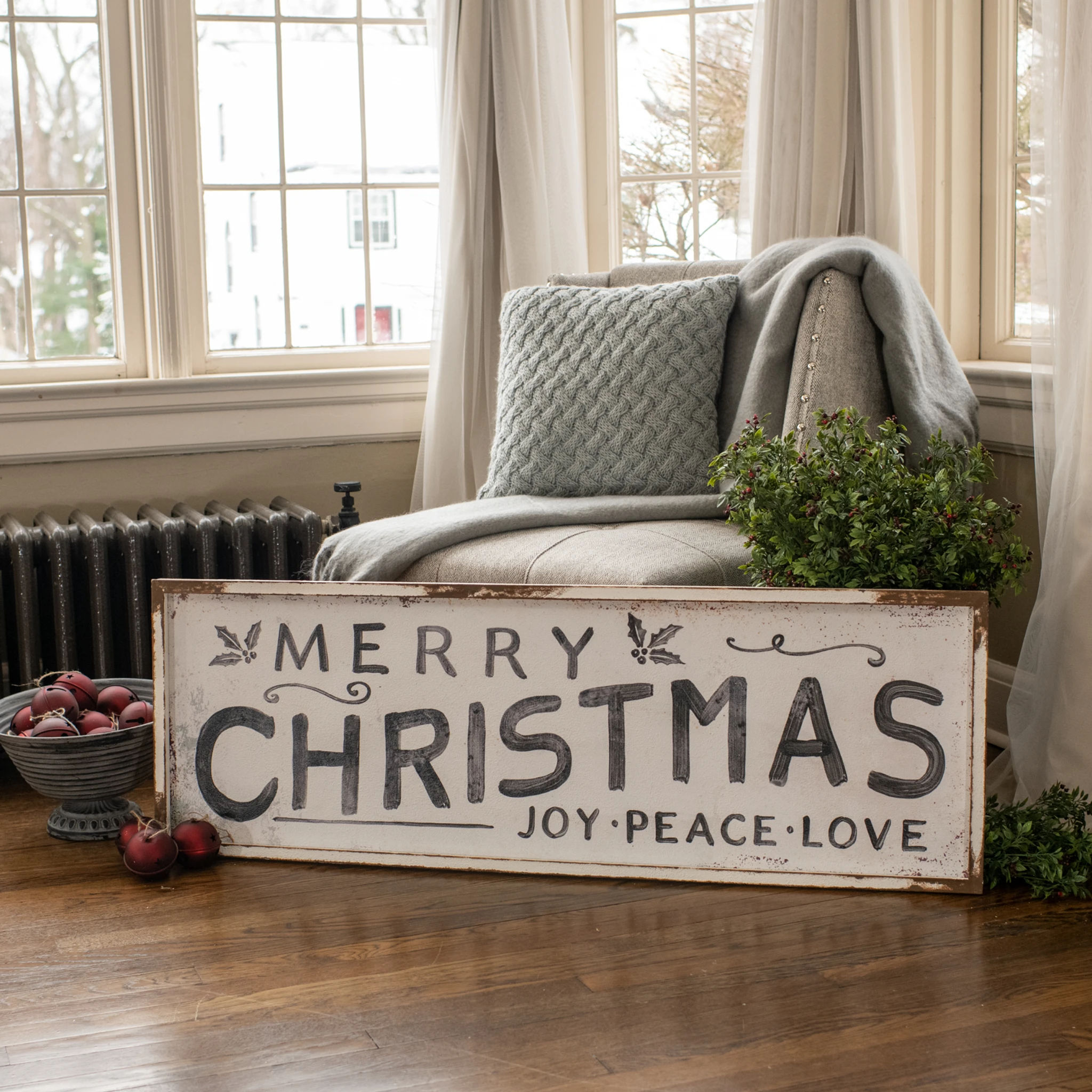 Merry Christmas Joy, Peace, Love Sign, photo 3 of 3