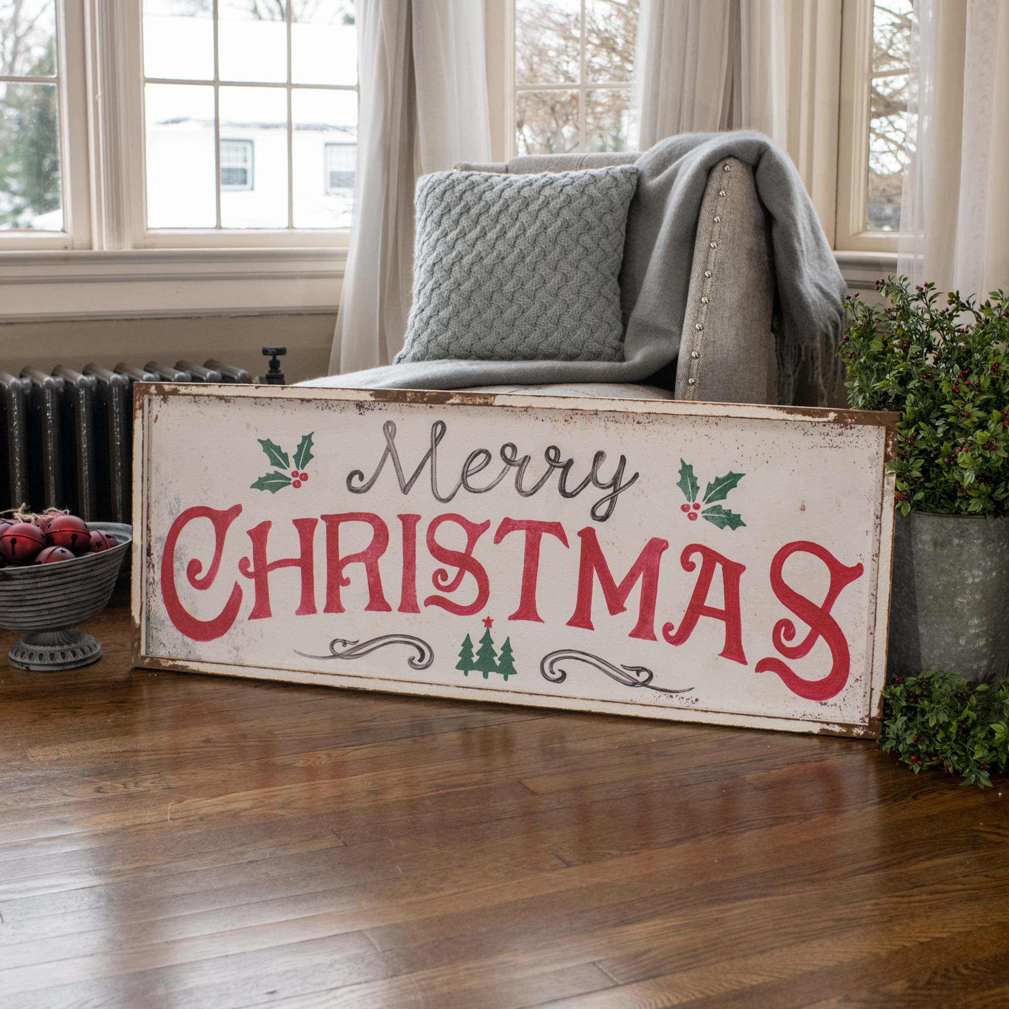 Red & Green Merry Christmas Sign, photo 3 of 3