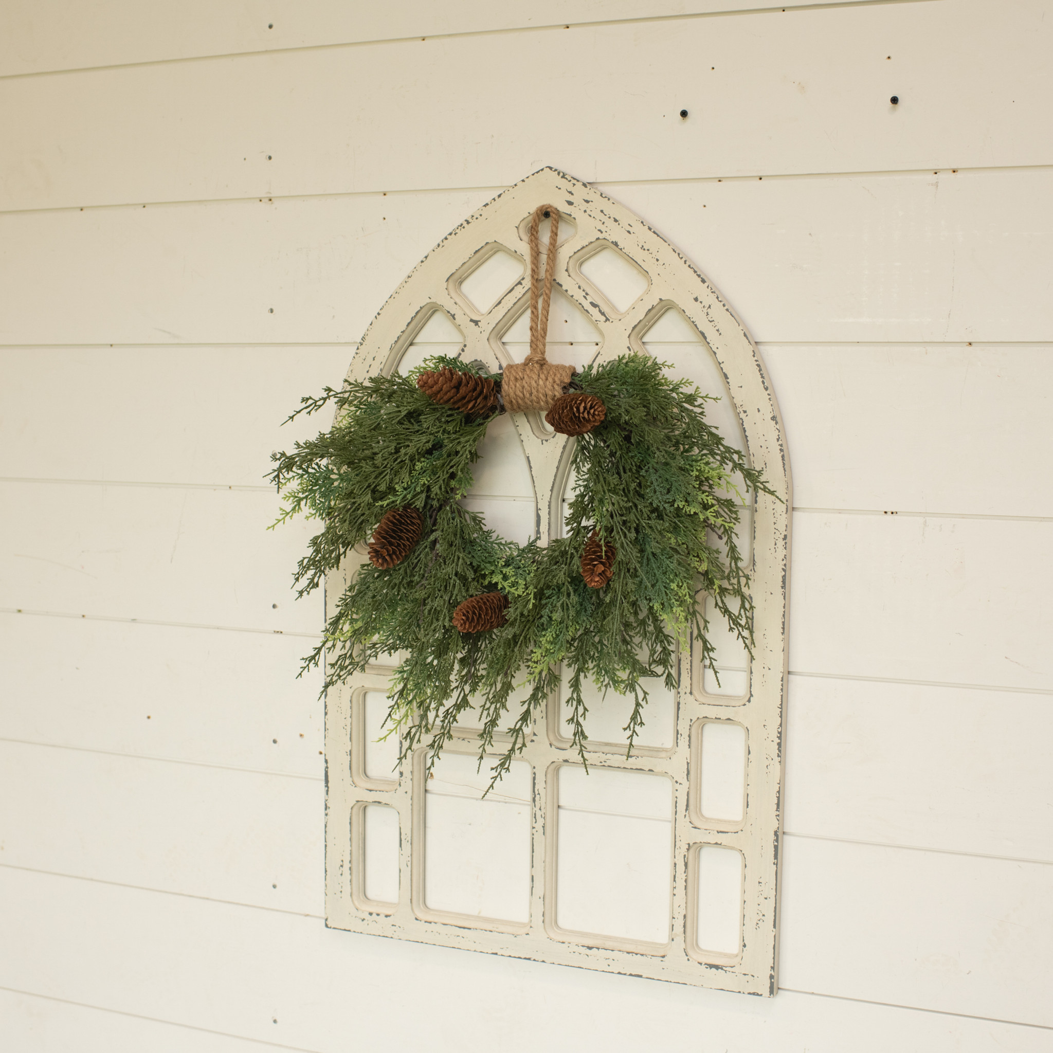 Cedar Hanging Wreath with Cones, 16", photo 5 of 5
