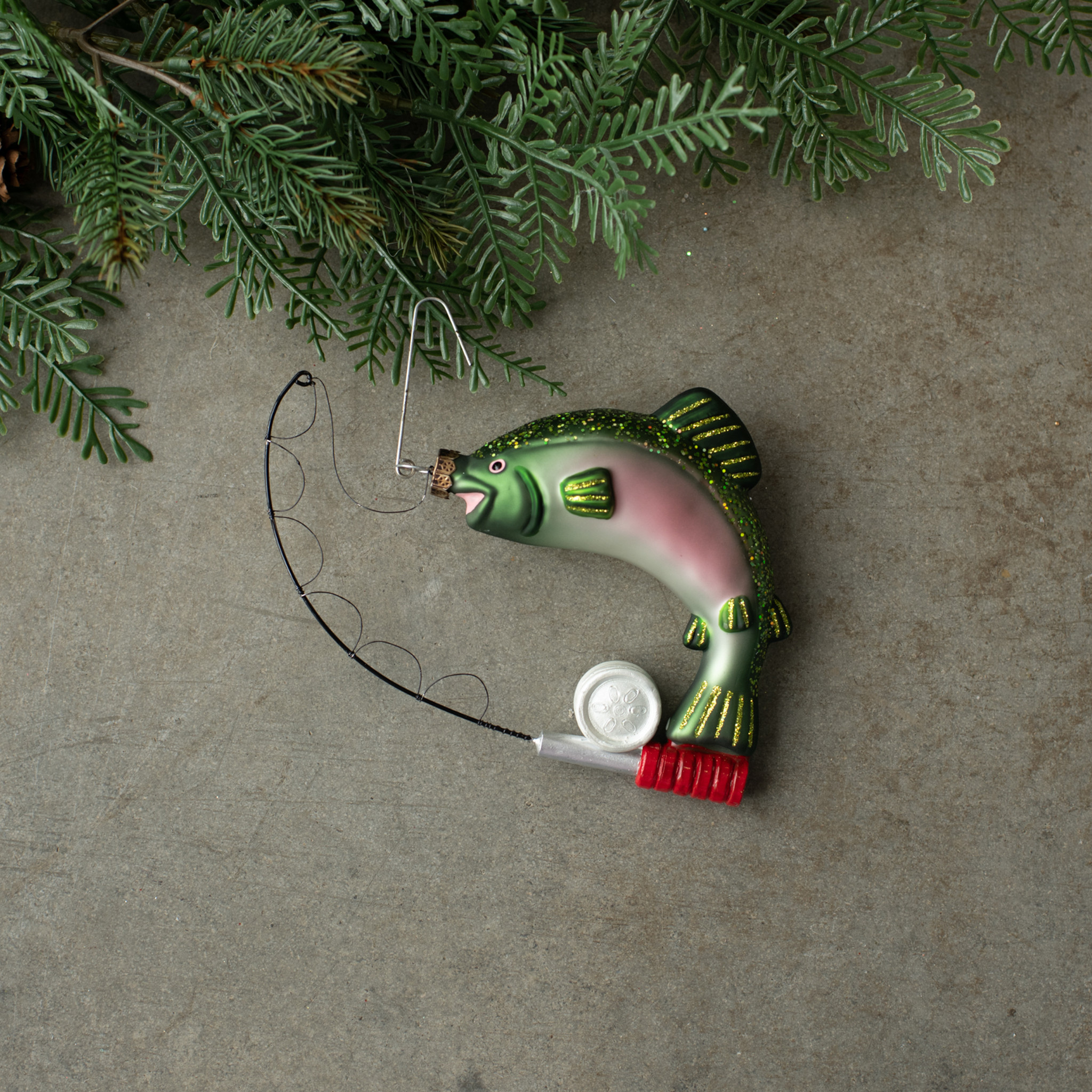 Gone Fishin' Ornament, 6.25"