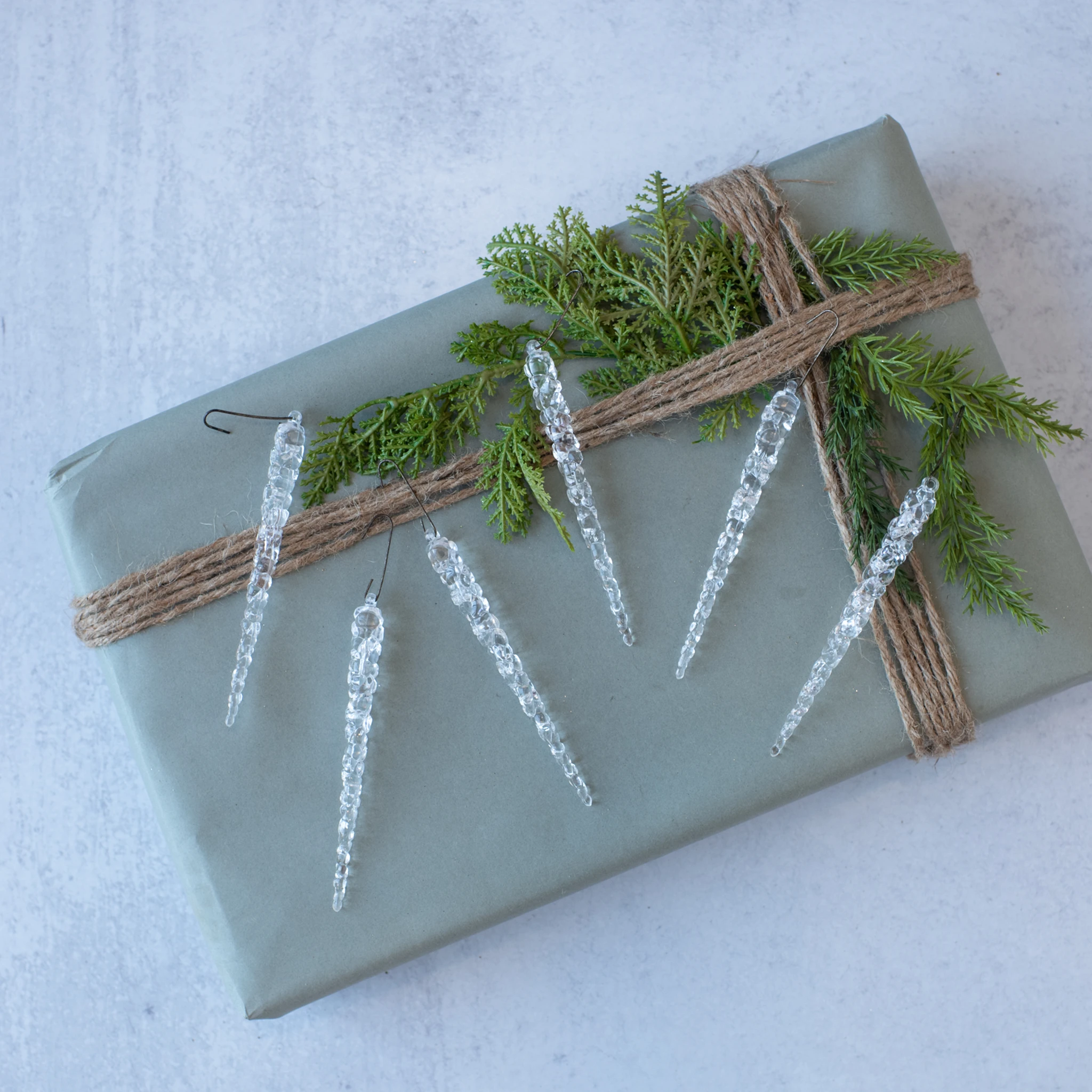 Clear Northern Icicles, Set of 6