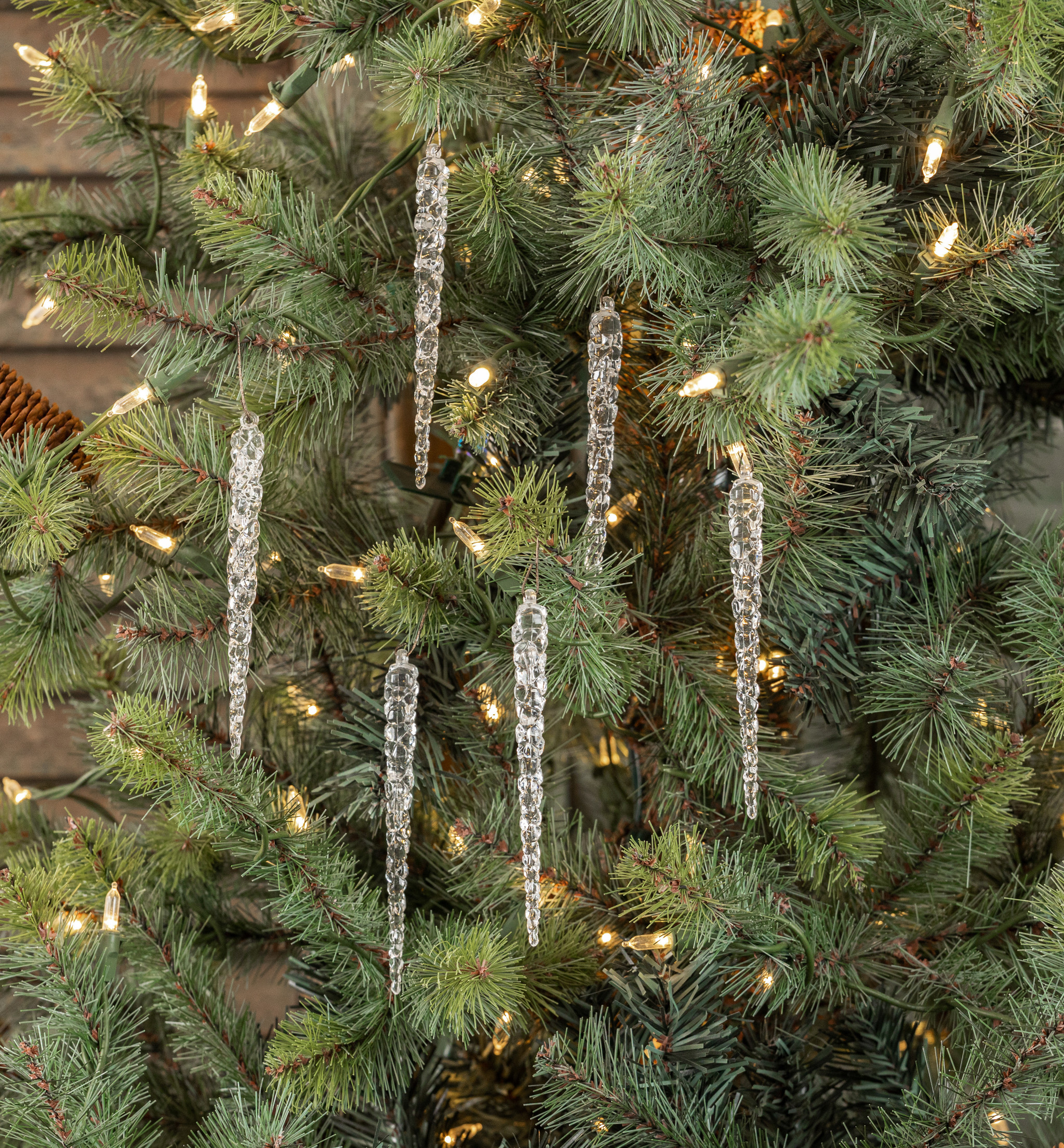 Clear Northern Icicles, Set of 6