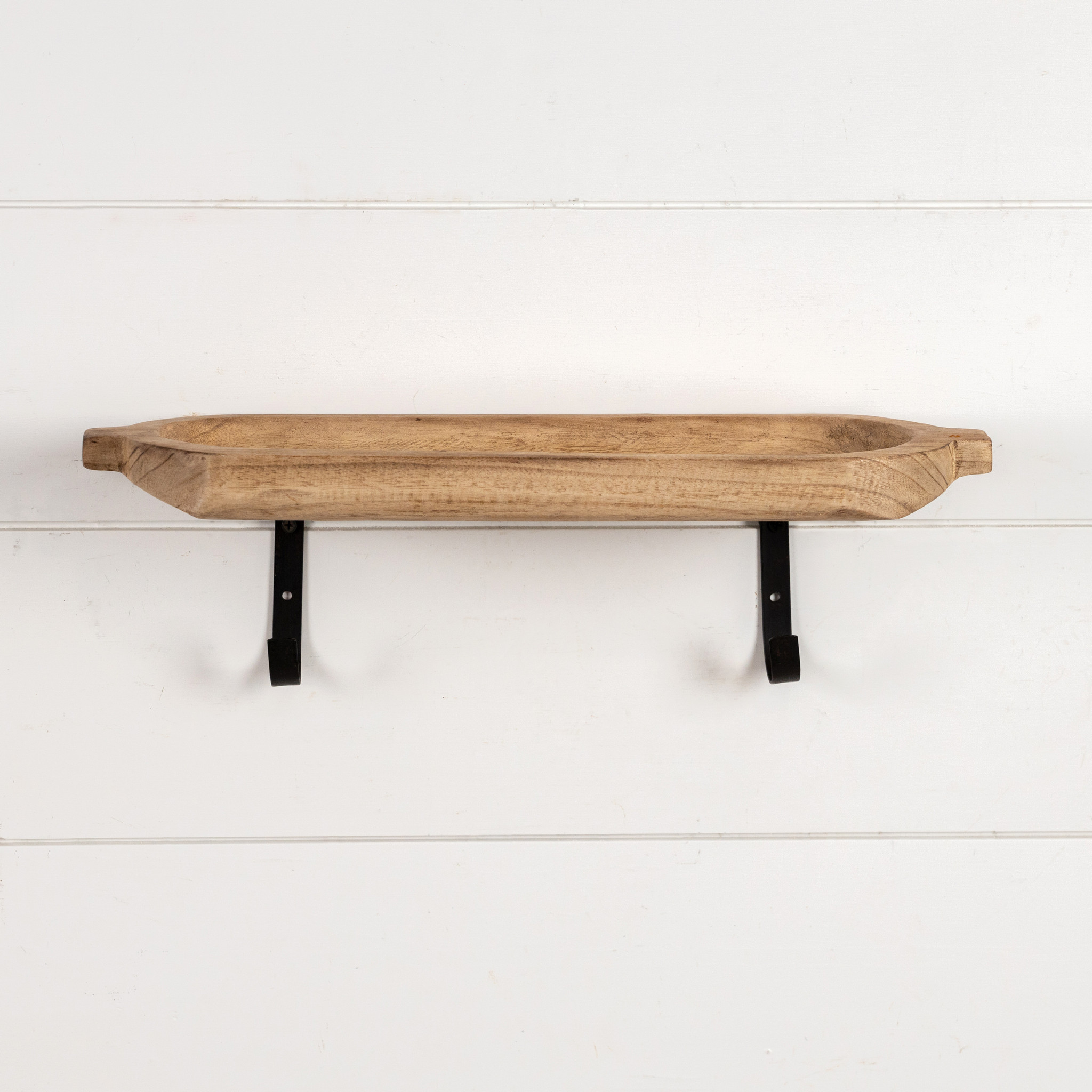 Wood Shelf with Wall Hooks, 18", photo 2 of 3