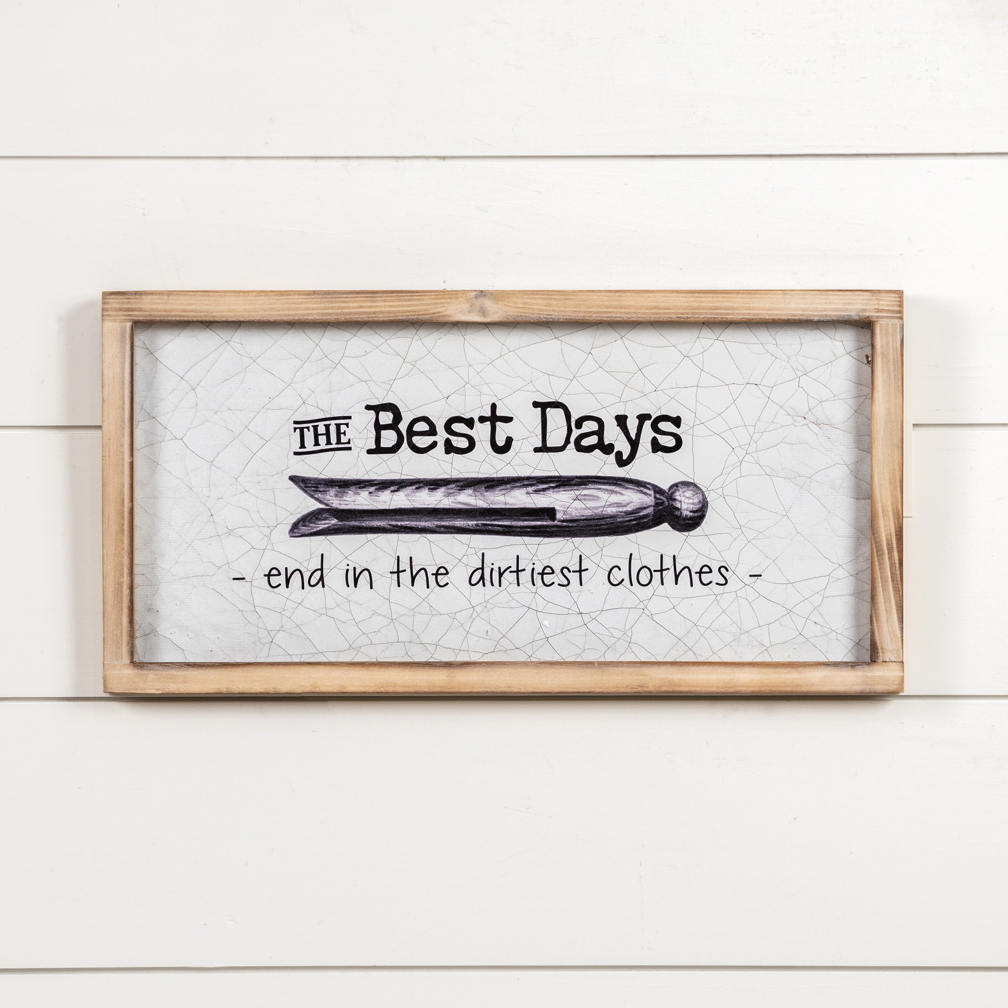 Best Days White Framed Sign, 19.75"