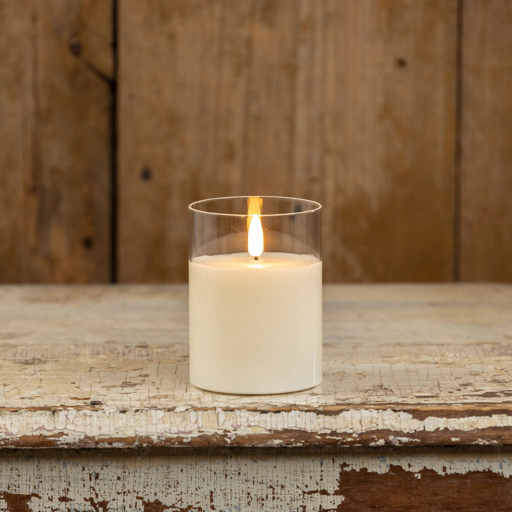 Flameless Glass Candle, 4", photo 3 of 5