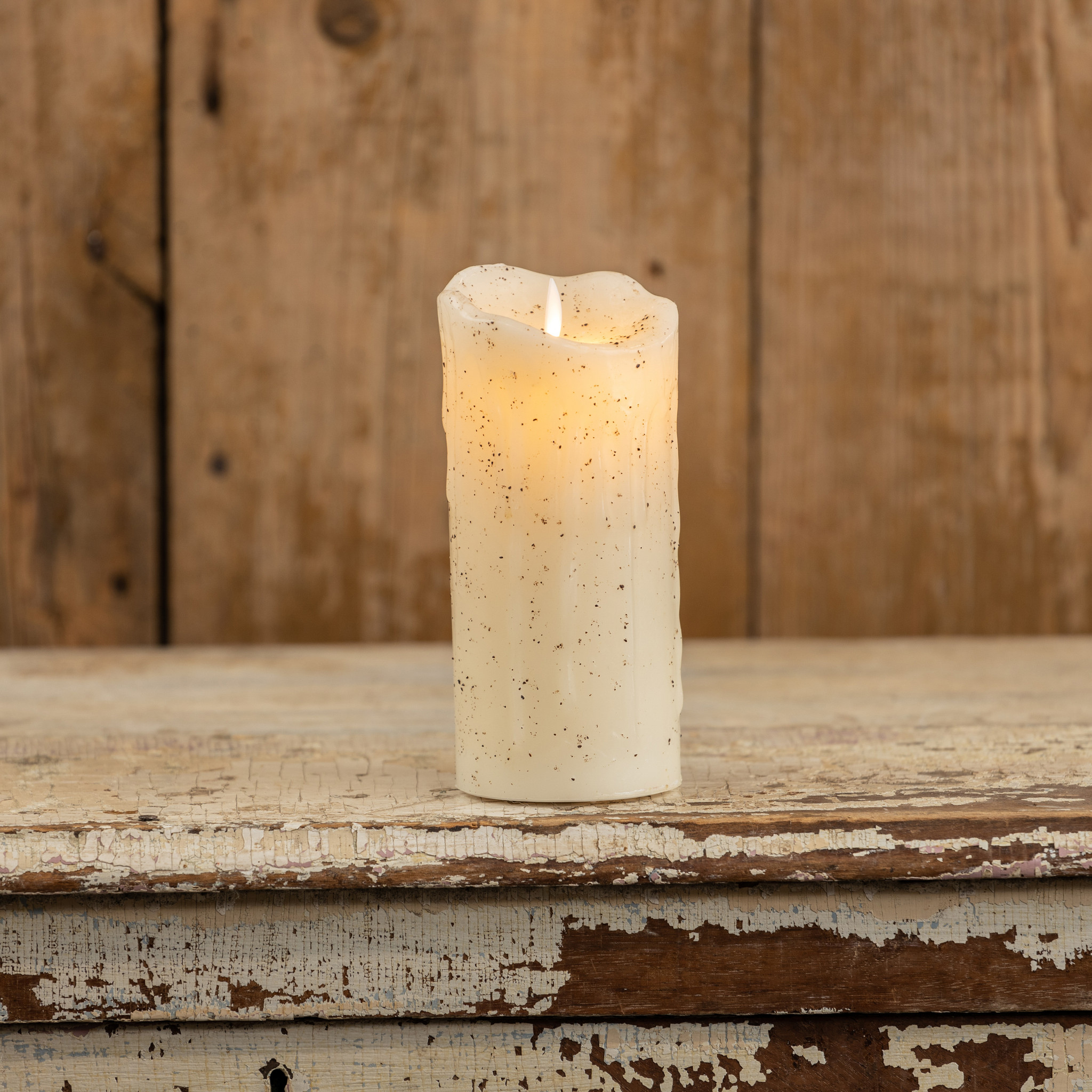 Flameless Cream Pillar Candle, 7", photo 2 of 5