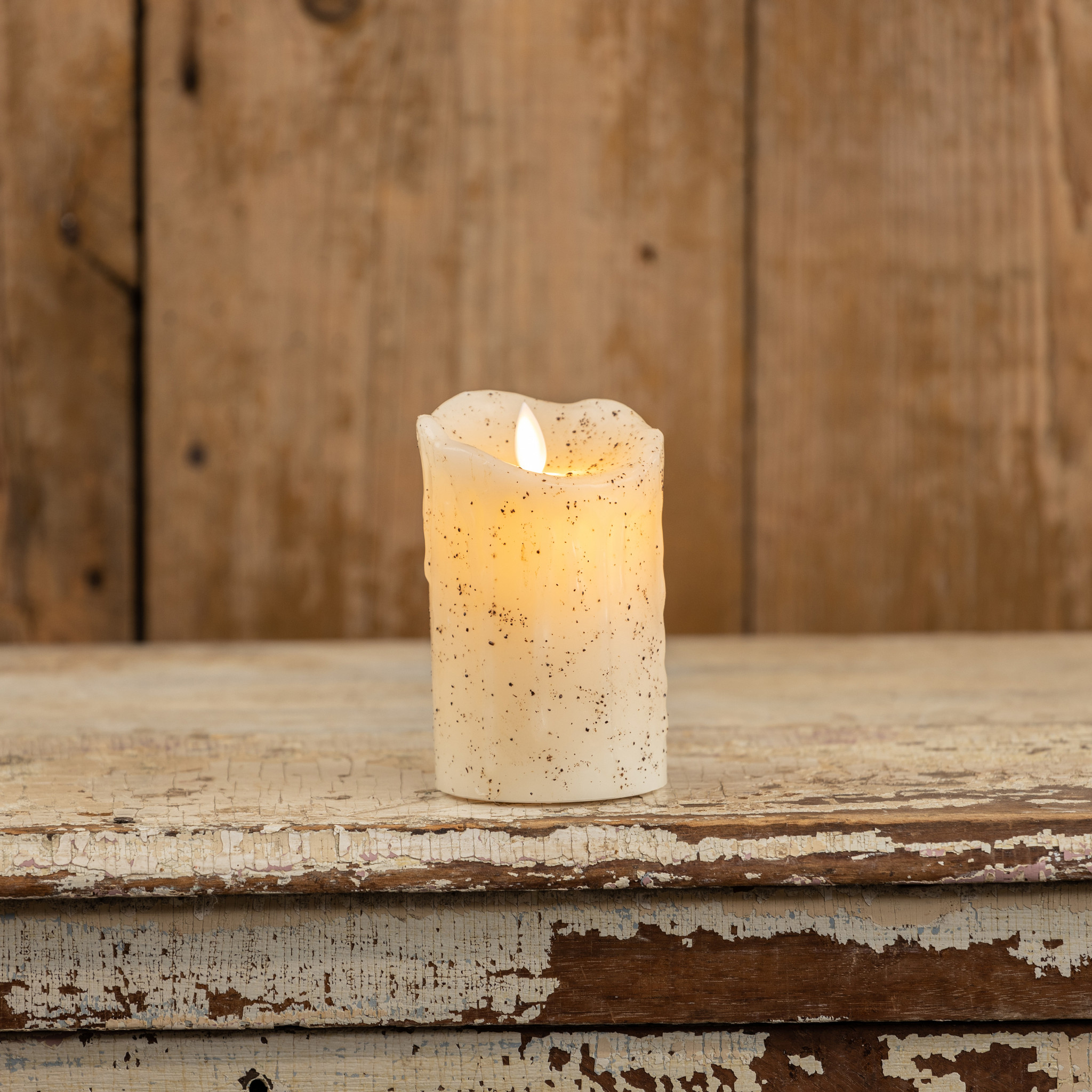 Flameless Cream Pillar Candle, 5", photo 2 of 5