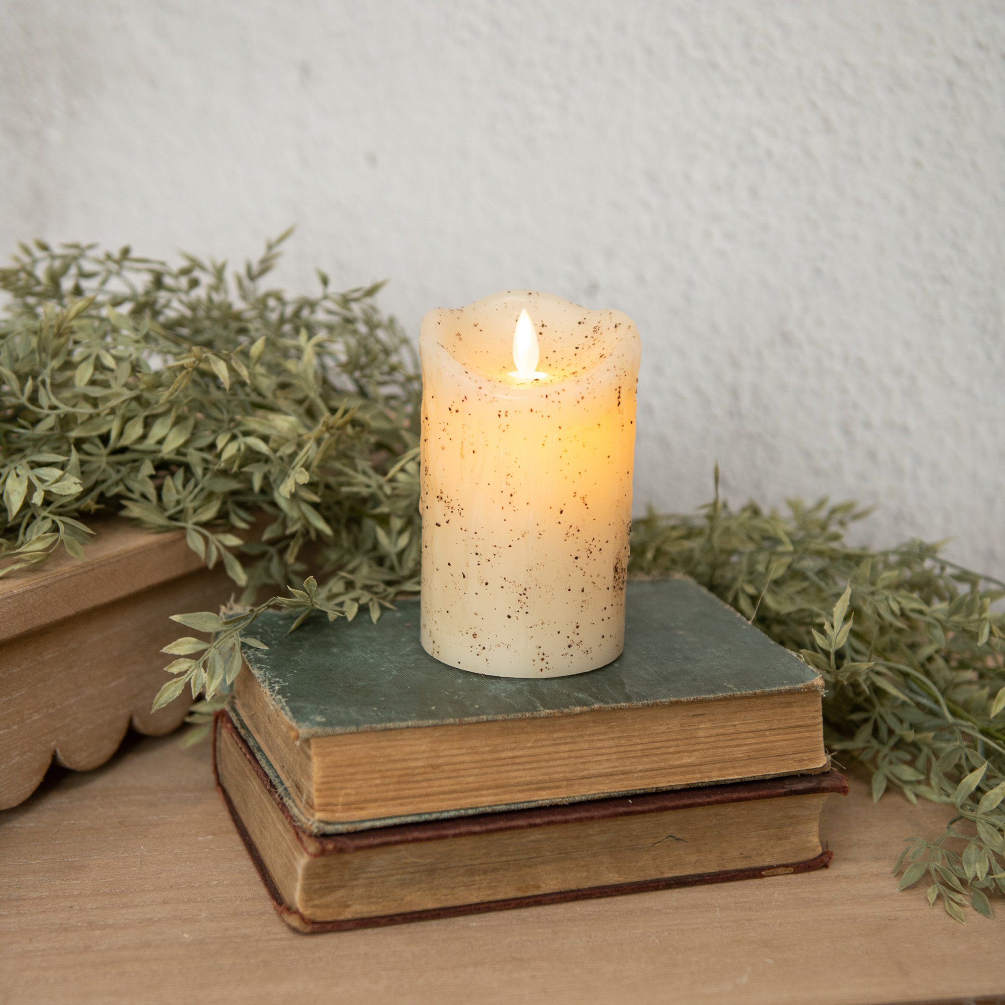 Flameless Cream Pillar Candle, 5"