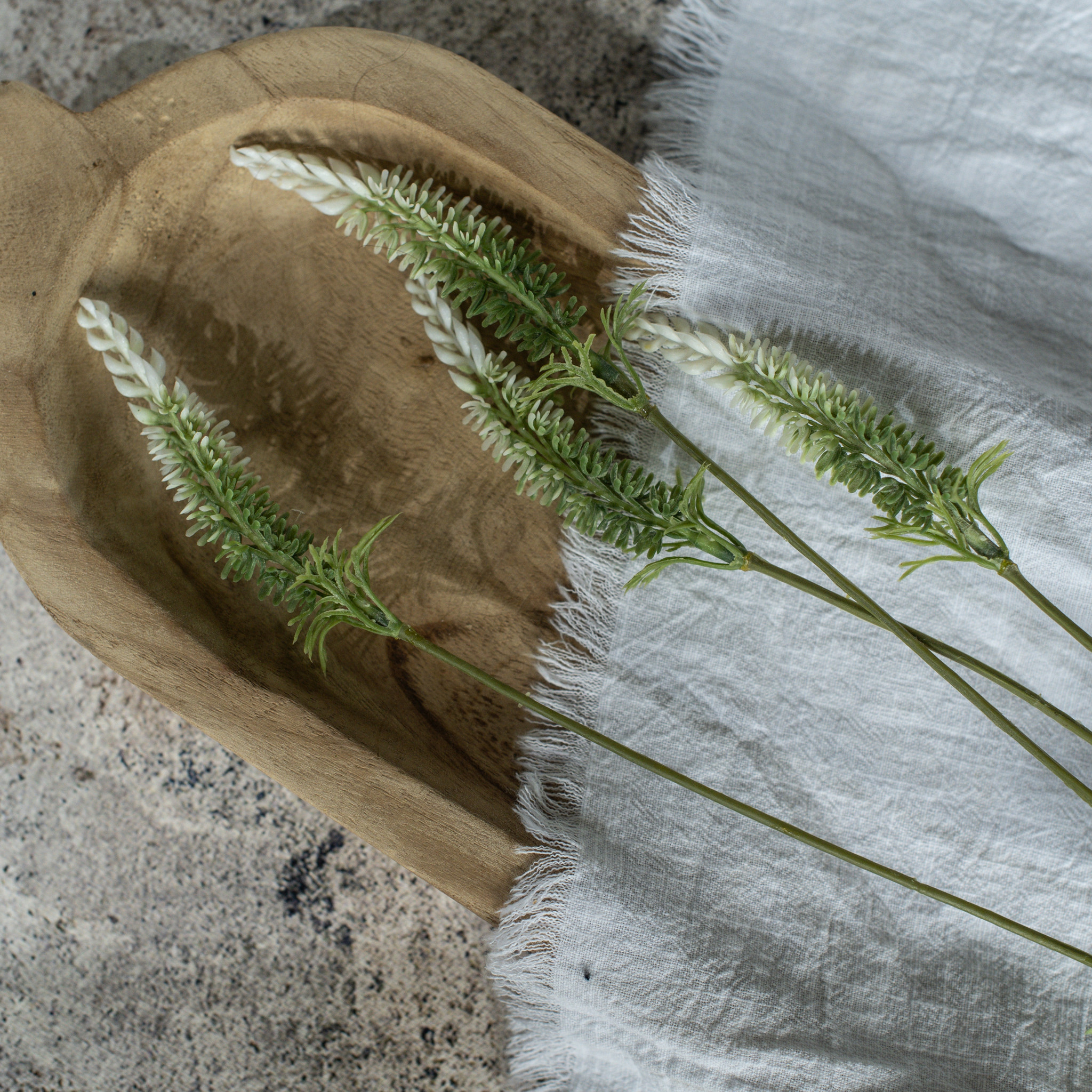 Green & White Foxtail Spray, 25.75"
