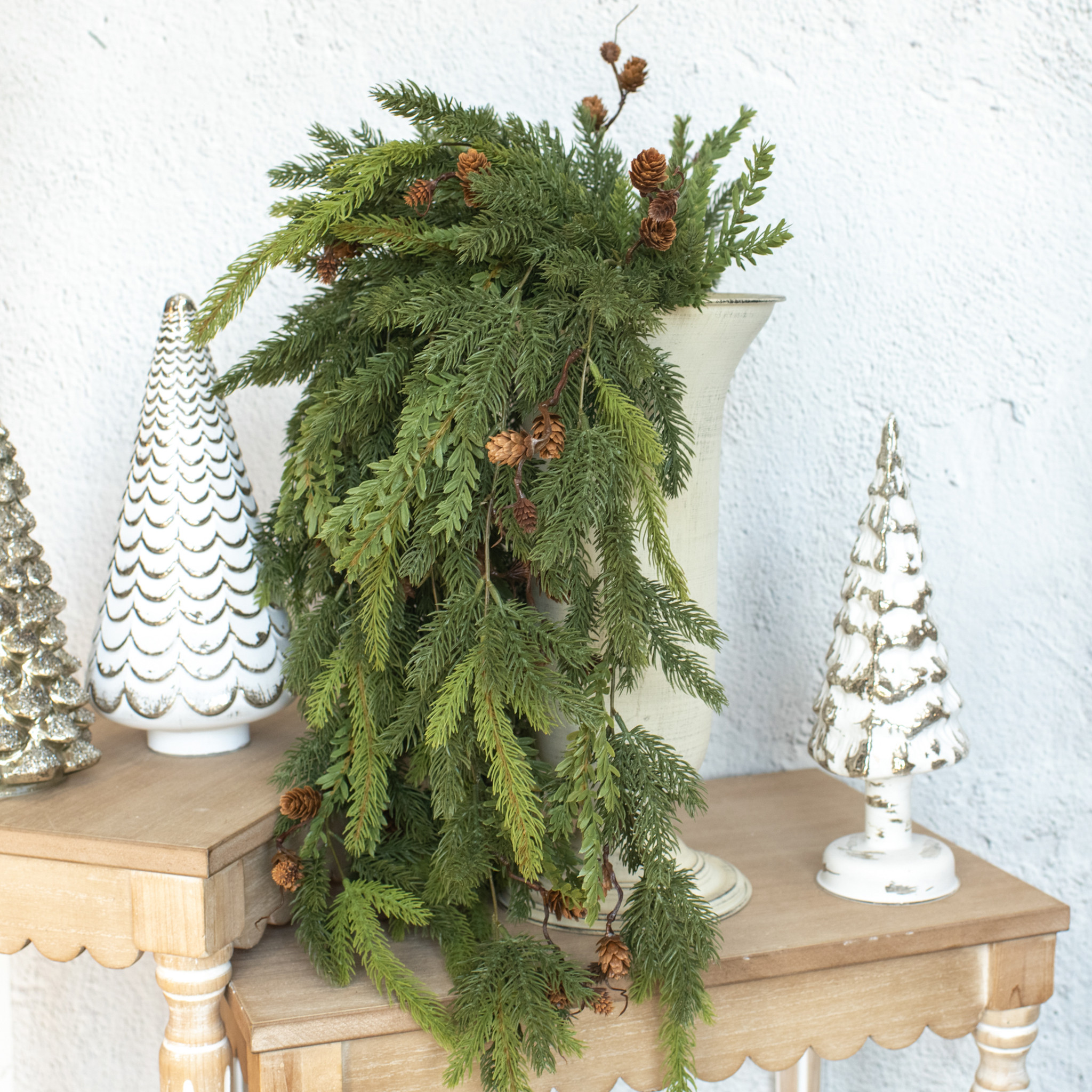 White Spruce & Tsuga Hemlock Hanging Vine, 34"