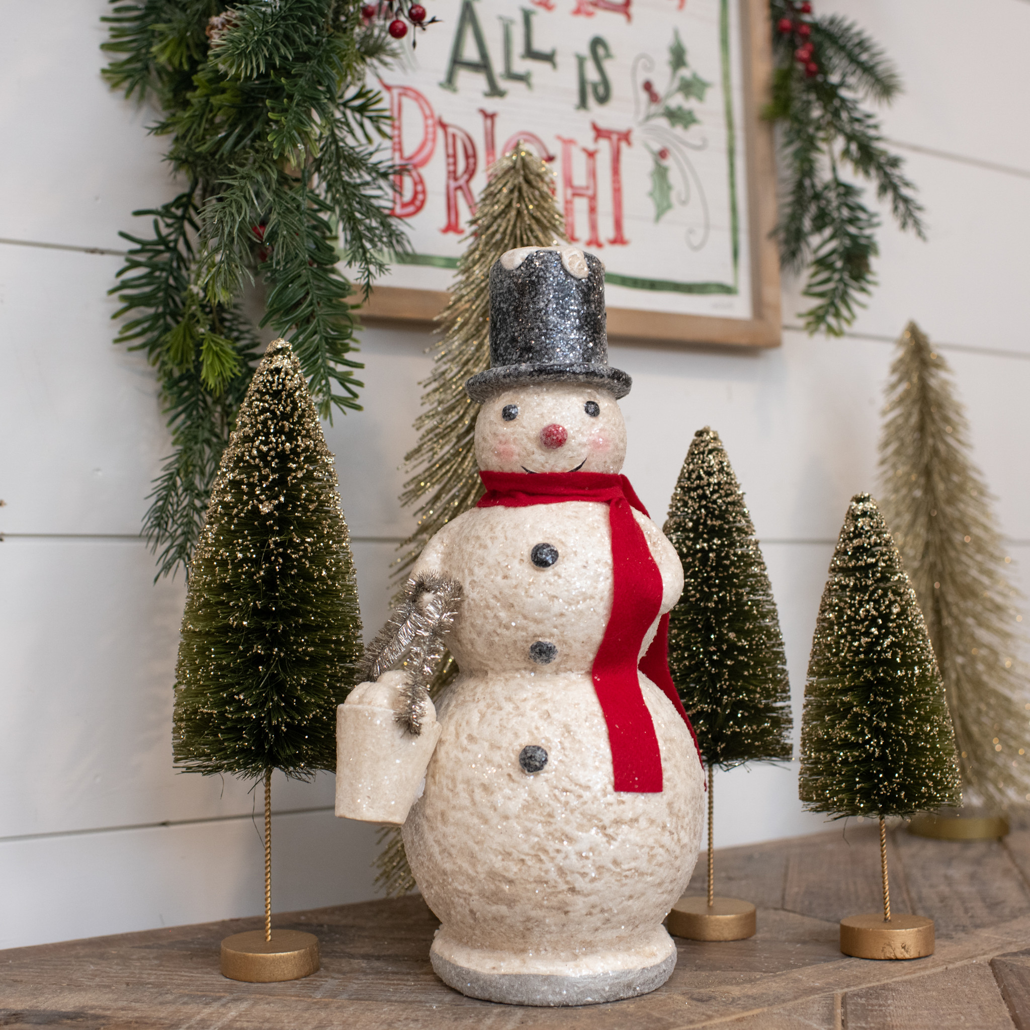 Snowman with Snowball Bucket, 14", photo 3 of 3