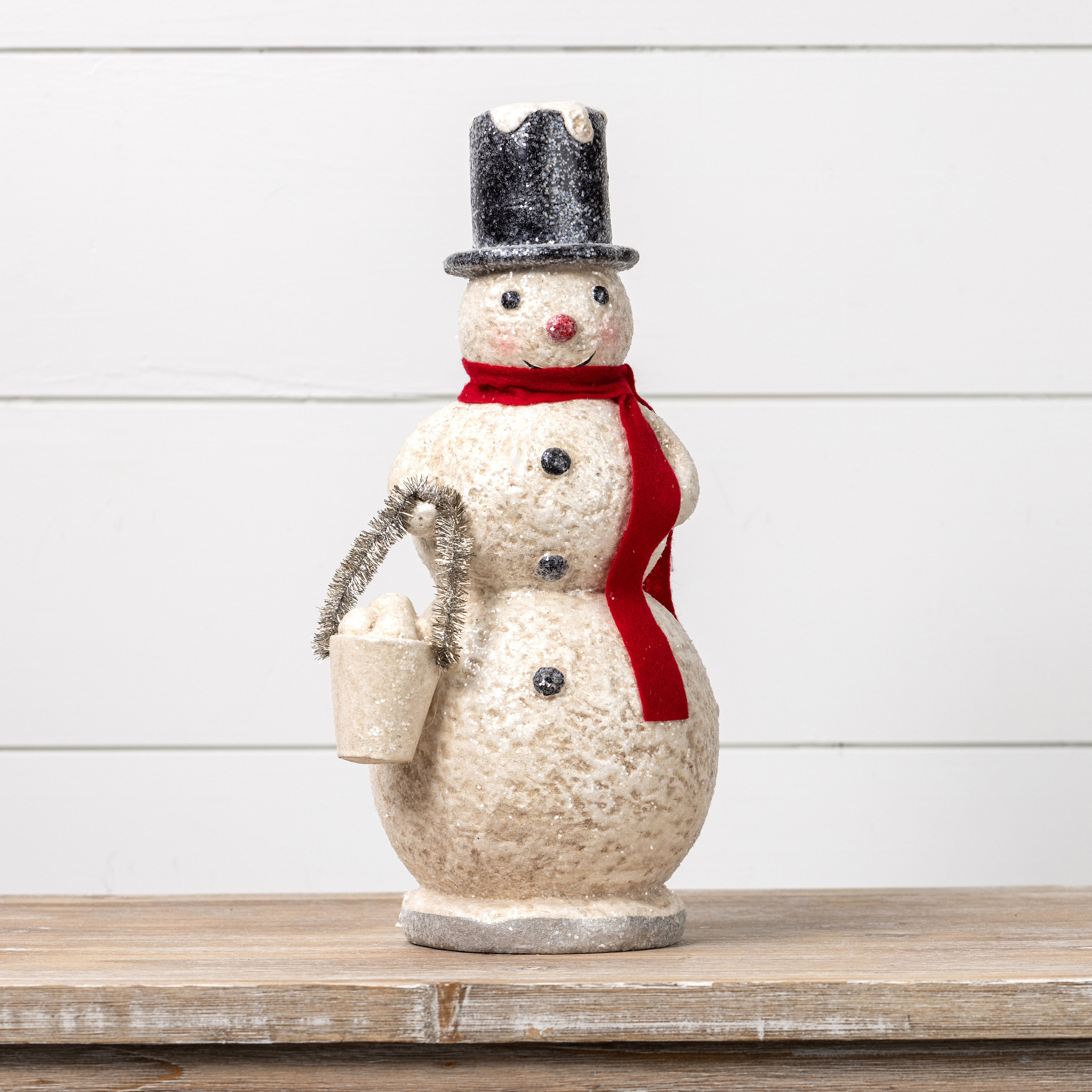 Snowman with Snowball Bucket, 14", photo 2 of 3