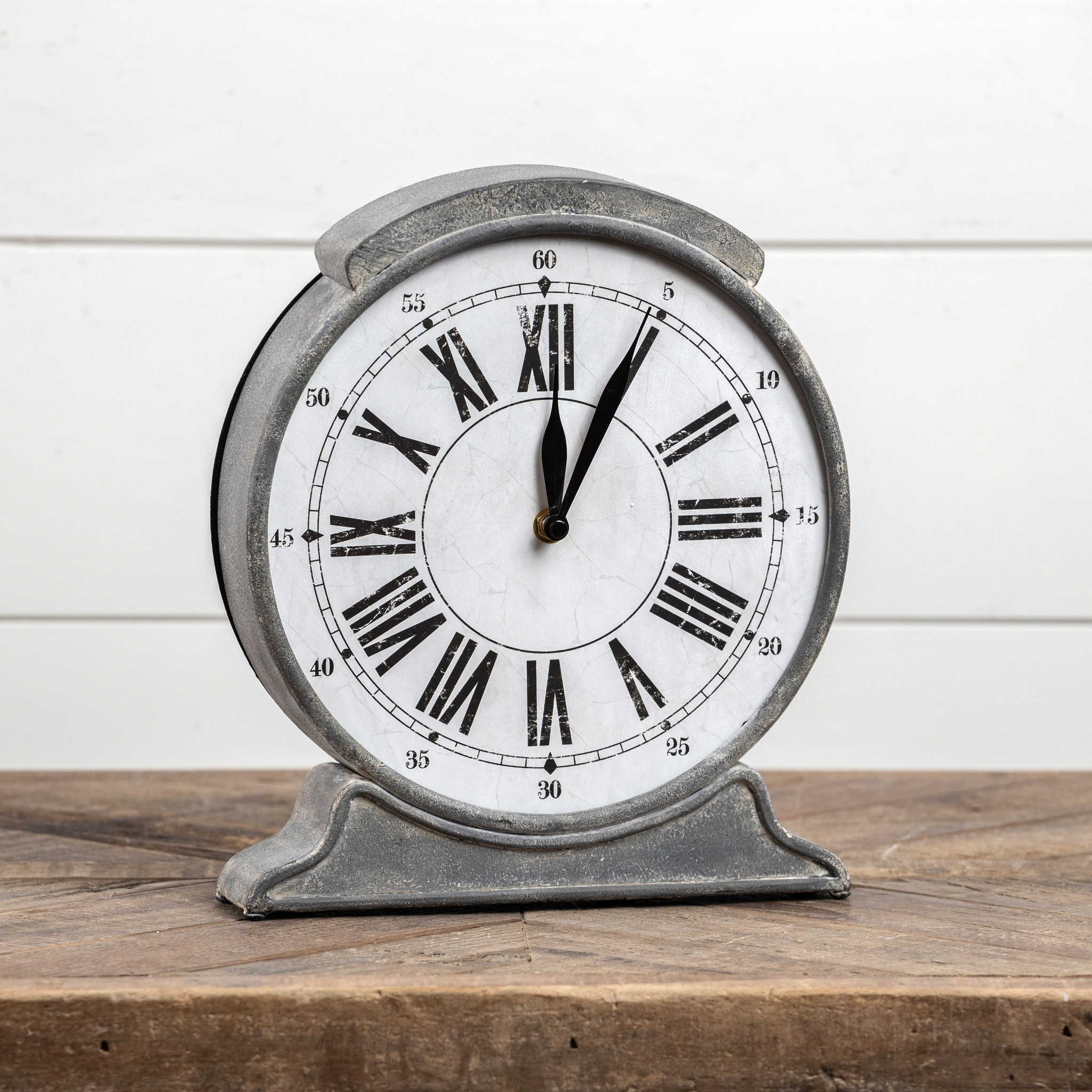 Galvanized Mantel Clock