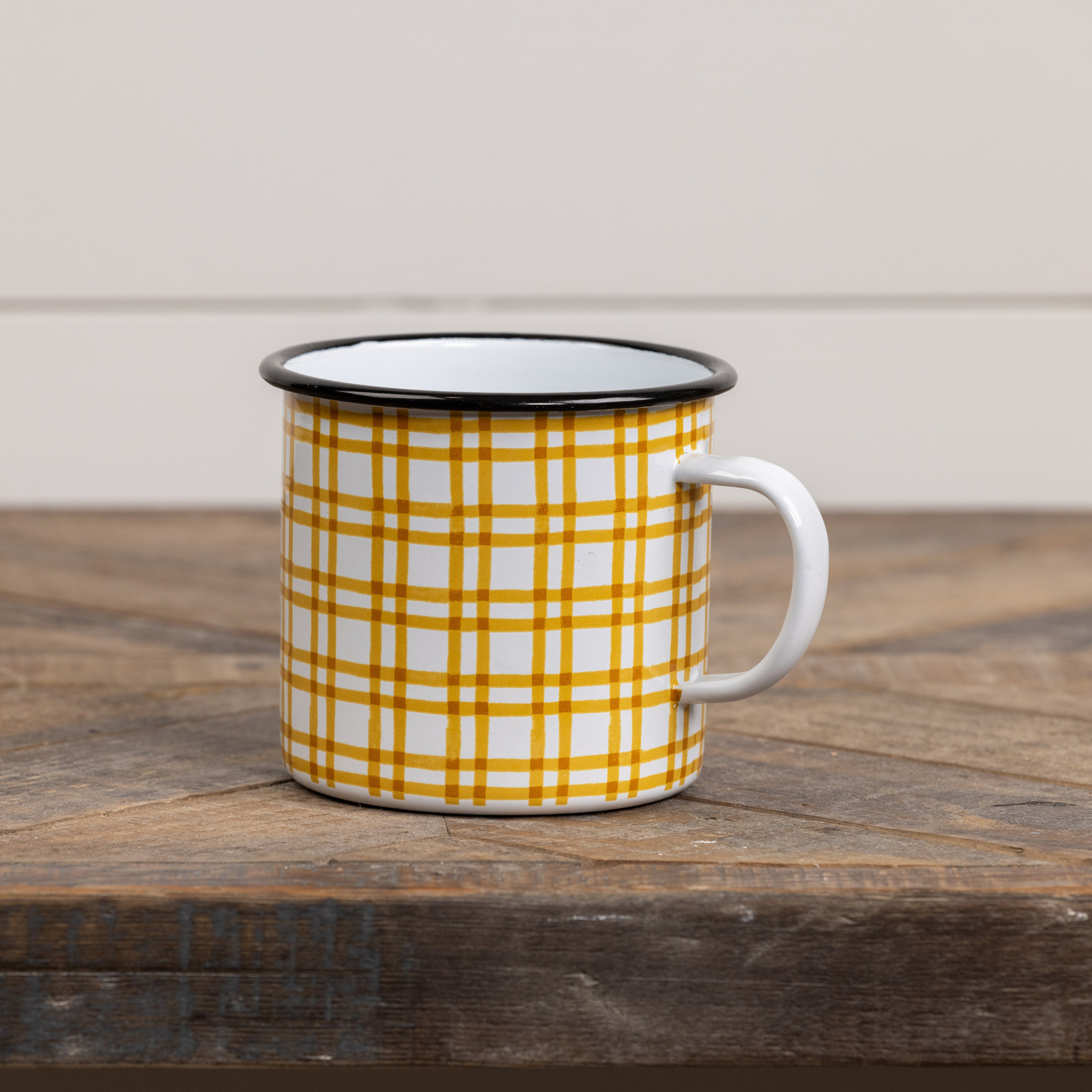 Yellow Plaid Camp Mug, photo 2 of 2