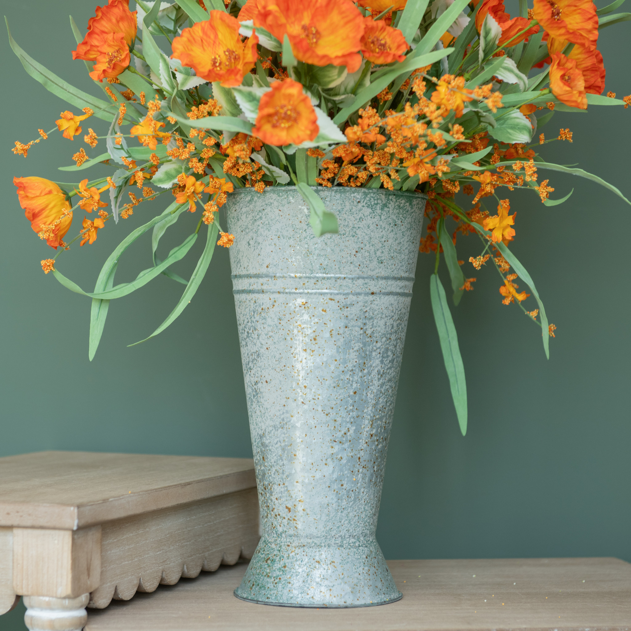 Tall Galvanized Bucket, 15"