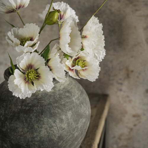 27" WHITE POPPY SPRAY
