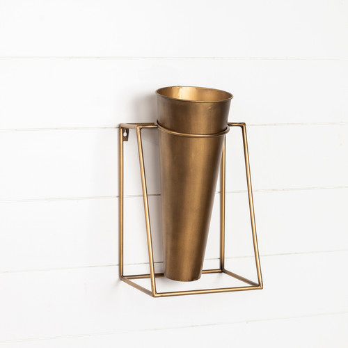 19.5" ANTIQUE GOLD SINGLE BUCKET STAND