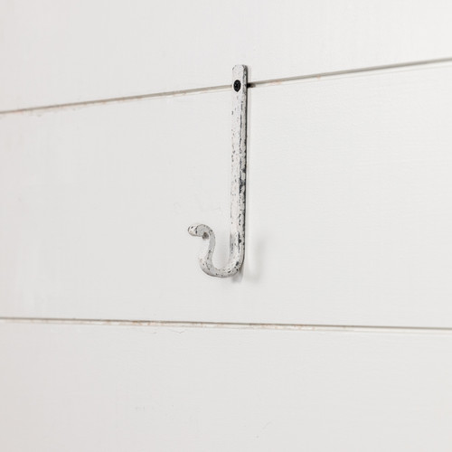 6" WHITE FORTIFIED HOOK