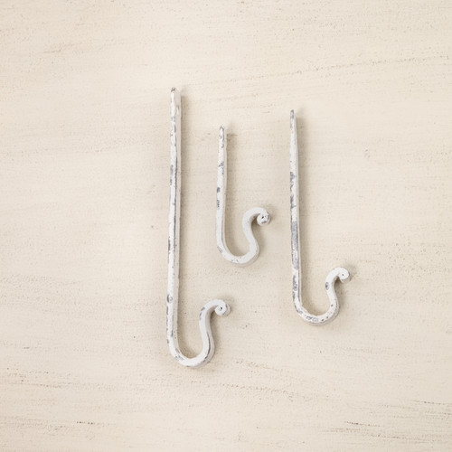 4" WHITE FORTIFIED HOOK