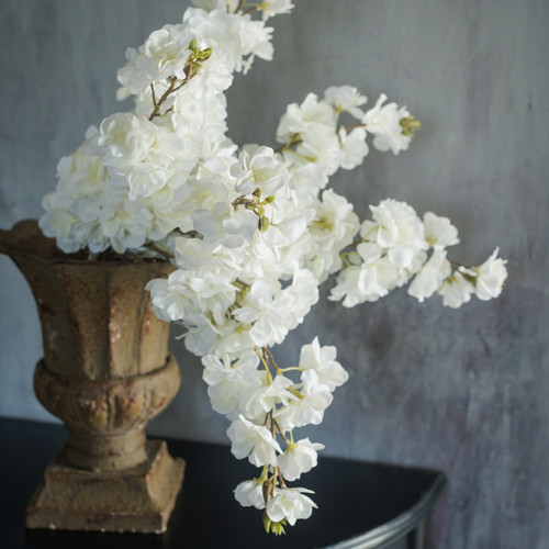33" WHITE CHERRY BLOSSOM SPRAY