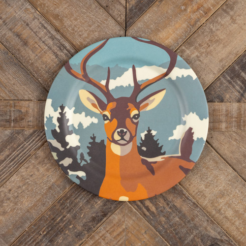 DEER IN THE SNOW PAINT BY NUMBER PLATE