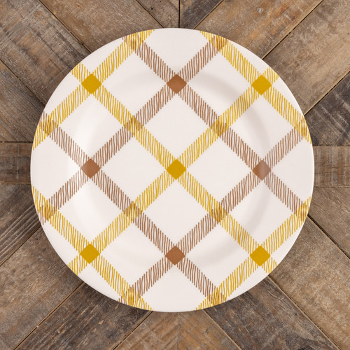 CREAM PLAID CHARGER
