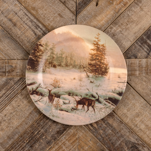 DEER IN THE SNOWFIELD PLATE