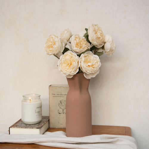 BROWN PINCHED VASE
