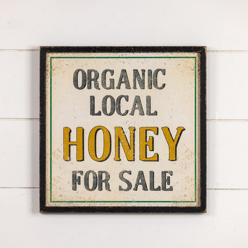 ORGANIC LOCAL HONEY FOR SALE SIGN
