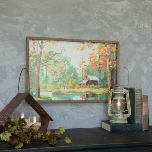 24" CABIN IN THE WOODS PAINT BY NUMBER PRINT
