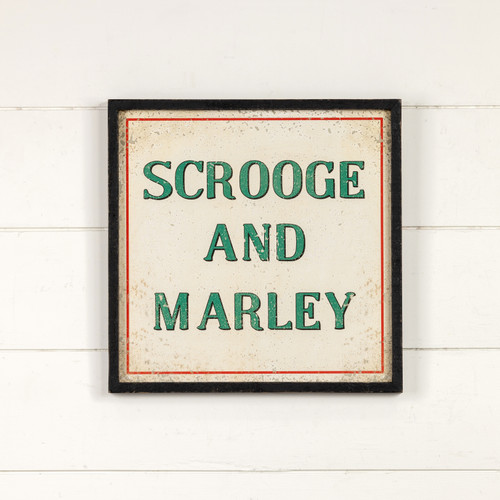 16" SCROOGE & MARLEY SIGN