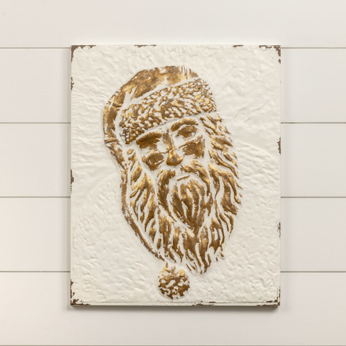 GOLD & WHITE SANTA SIGN