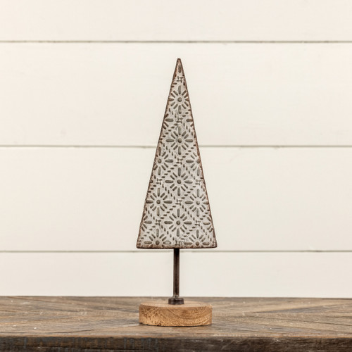 14" TEXTURED TIN TREE