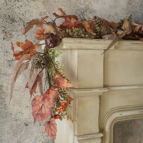 6' MAPLE LEAF & EUCALYPTUS GARLAND
