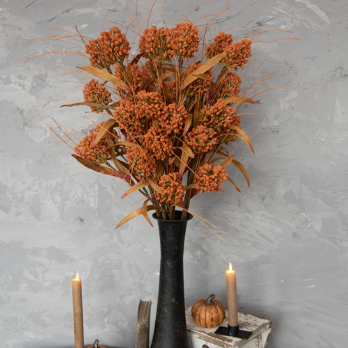 32" ORANGE POM POM SPRAY