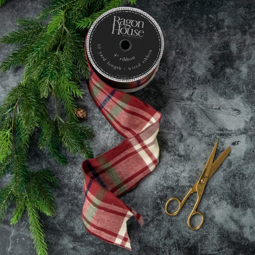 RED PLAID RIBBON