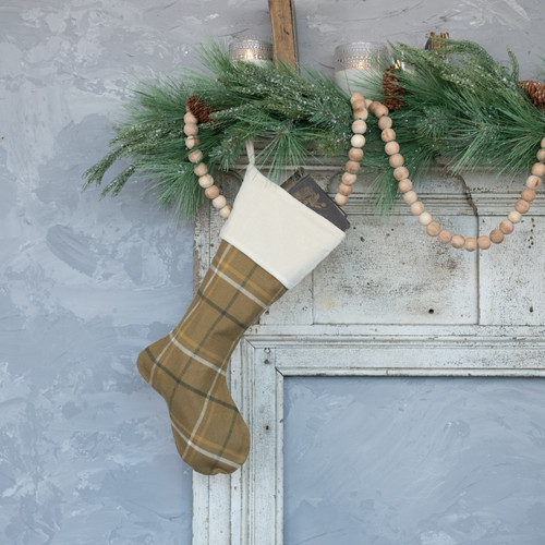 MUSTARD PLAID STOCKING
