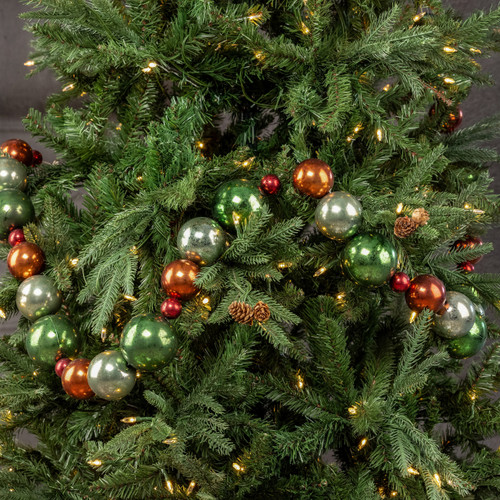 6' GREEN & SILVER GARLAND