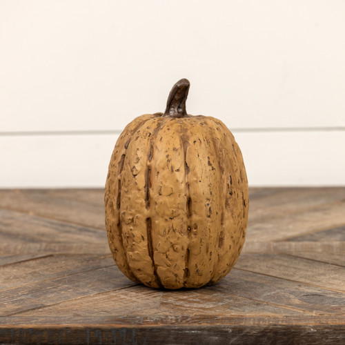 7.5" BEIGE TALL PUMPKIN