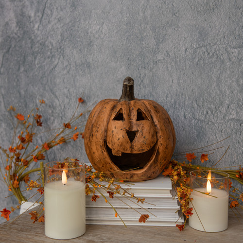 8" TERRACOTTA BIG MOUTH PUMPKIN